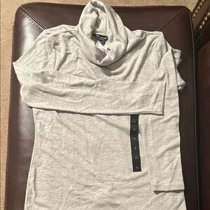 Banana Republic Light Gray Cowl Neck Top